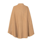 Women's 3 Button Cashmere Cape - Camel with Thomson Camel Trim