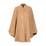 Women's 3 Button Cashmere Cape - Camel with Thomson Camel Trim
