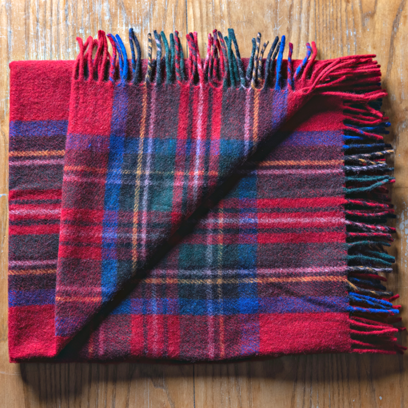 Wool Tartan Knee Blanket - 36'' x 59'' - Royal Stewart