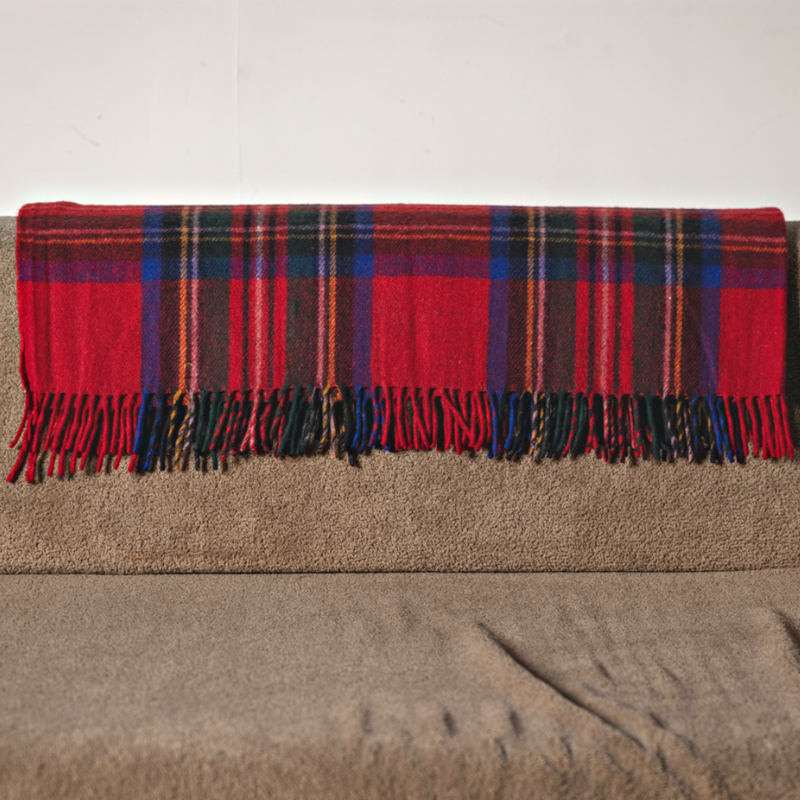 Wool Tartan Knee Rug - Royal Stewart