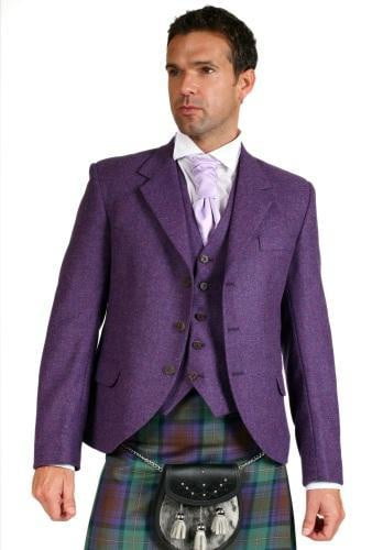 Luxury 3 Button Tweed Day Jacket 5 Button Waistcoat Scotland Kilt Co US