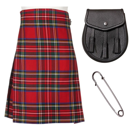 3 Piece Bronze Kilt Package - Including 5 Yard Kilt, Sporran and Kilt Pin