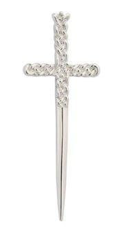 Children's Broadsword Chrome Kilt Pin