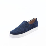 Women's Harris Tweed Trainers by Snow Paw - Navy