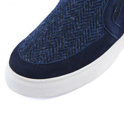 Women's Harris Tweed Trainers by Snow Paw - Navy