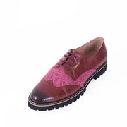 Women's Harris Tweed Brogues by Snow Paw - Maroon