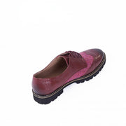 Women's Harris Tweed Brogues by Snow Paw - Maroon