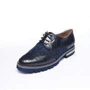 Women's Harris Tweed Brogues by Snow Paw - Navy
