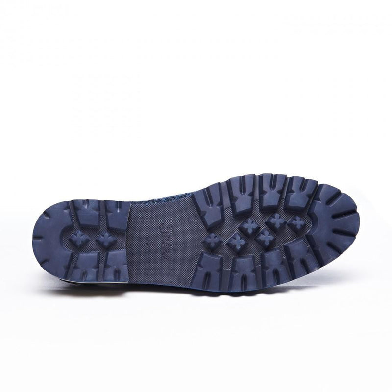 Women's Harris Tweed Brogues by Snow Paw - Navy