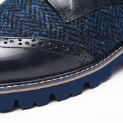 Women's Harris Tweed Brogues by Snow Paw - Navy