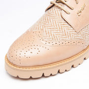 Women's Harris Tweed Brogues by Snow Paw - Cream