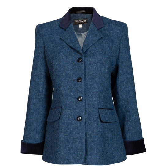 Ladies blue discount tweed blazer