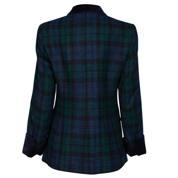 Women's Harris Tweed Jacket - Maggie - Black Watch (Size 14 remaining)