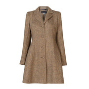 Women's Harris Tweed Coat - Zoe - Brown Herringbone