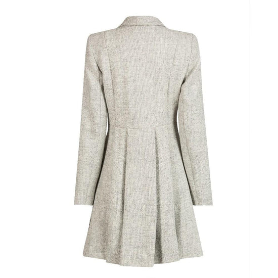 Women's Harris Tweed Coat - Light Grey Zoe