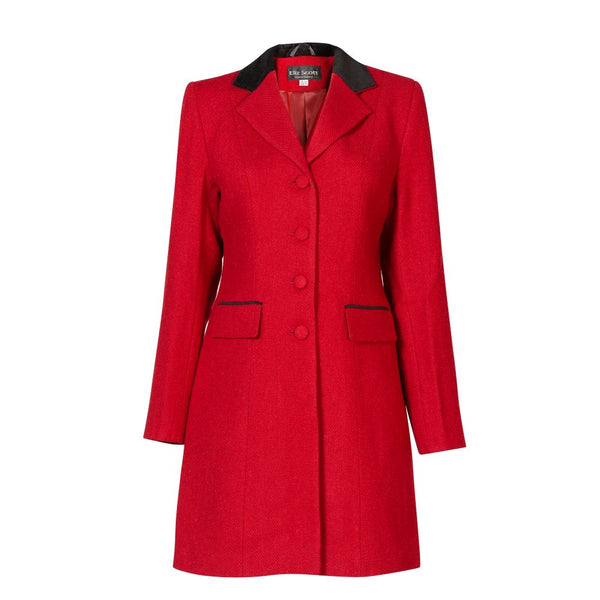Women's Harris Tweed Coat - Sophie - Red Twill (Size 8, 10, 16 remaining)