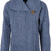 Women's Merino Wool One Button Cardigan by Aran Mills