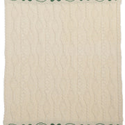 Merino Wool Blanket Cable Pattern with Shamrock/Sheep Design by Aran Mills
