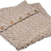 Women's Merino Wool Buttoned Snood by Aran Mills