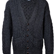 Mens Merino Wool V-Neck Button Cardigan by Aran Mills - 4 Colours
