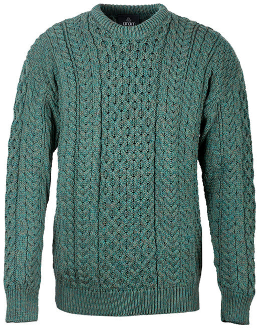 Mens Merino Wool Crew Neck Sweater by Aran Mills - 5 Colours