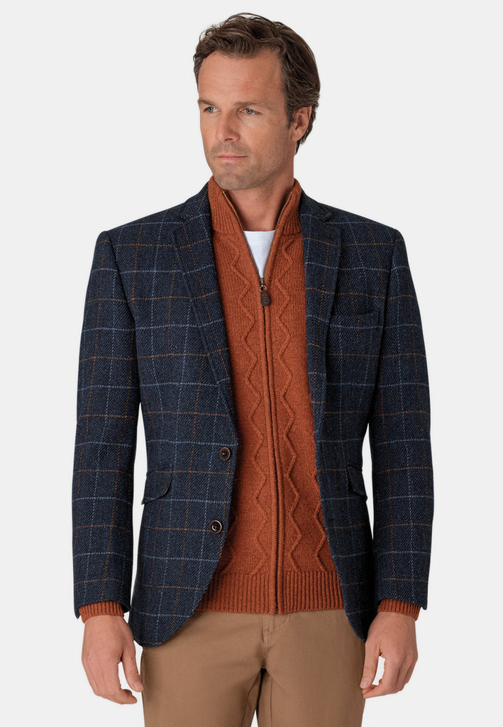 Mens Harris Tweed Tailored Fit Jacket - Aird | Scotland Kilt Co US