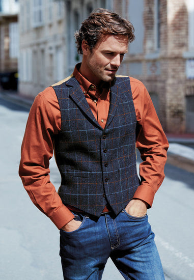 Harris tweed vest new arrivals
