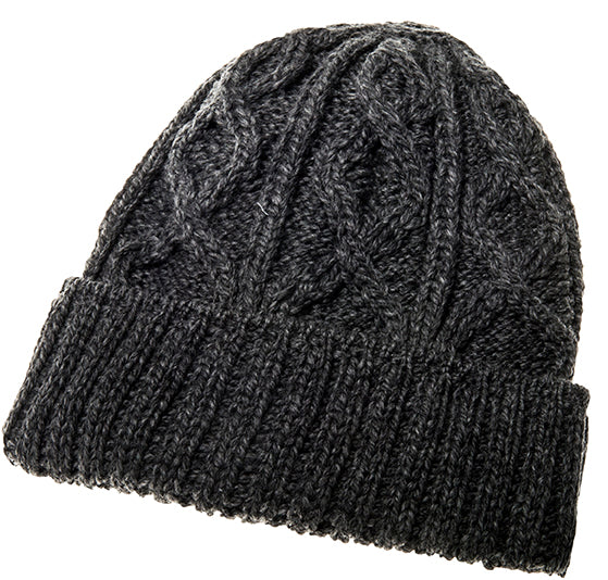 Men's Supersoft Merino Wool Zig-zag Cable Hat by Aran Mills - 5 Colours
