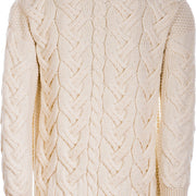 Women's Supersoft Merino Wool Chunky V-Neck Cable Cardigan by Aran Mills