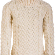 Women's Merino Wool Shaped Crew Neck Sweater by Aran Mills