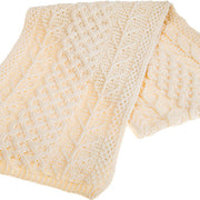 Ladies Supersoft Merino Wool Weave Design Scarf by Aran Mills - 5 Colours