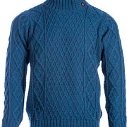 Men's Merino Wool Button Neck Jumper by Aran Mills - 3 Colours