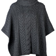 Women's Supersoft Merino Wool Cowl Neck Poncho by Aran Mills - 6 Colours