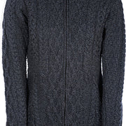 Ladies Merino Wool Zip Cardigan by Aran Mills - 2 Colours
