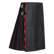 Clearance MTM Wool Kilt - 8 Yard - Black Isle/Bruce Modern Contrast - Waist 32 Length 24