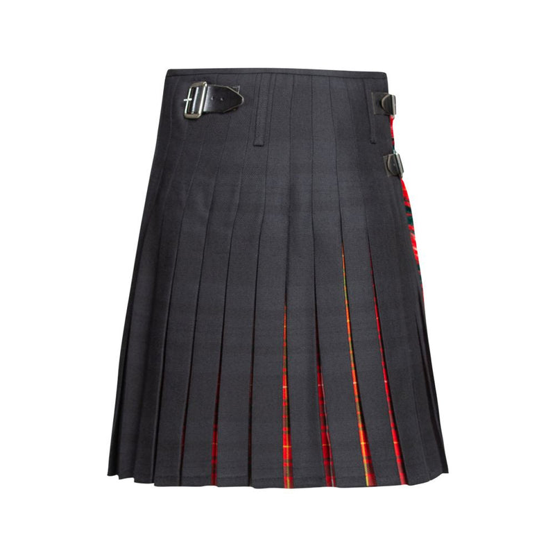 Men's Kilt - 100% Wool, 16oz, 8 Yard  - Black Isle Contrast Kilt - Made to Order