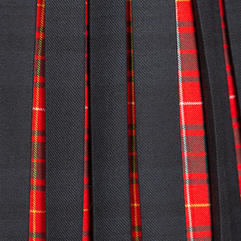 Clearance MTM Wool Kilt - 8 Yard - Black Isle/Bruce Modern Contrast - Waist 32 Length 24