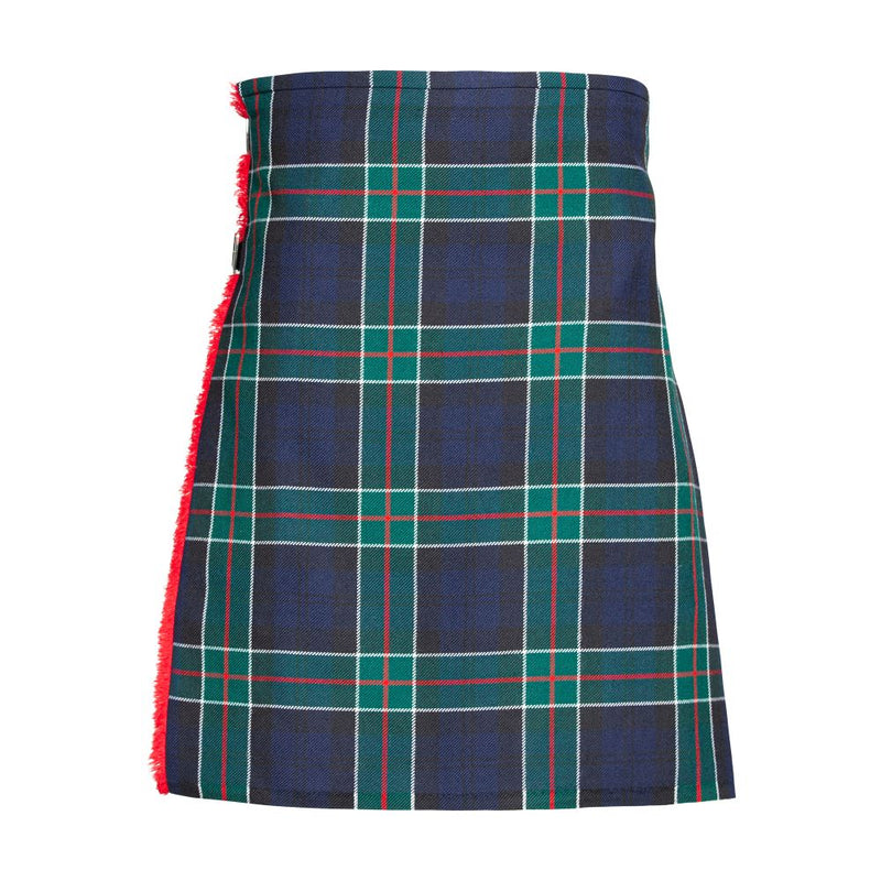 Clearance MTM Wool Kilt - 8 Yard - Colquhoun Modern/Plain Red Contrast - Waist 32 Length 24