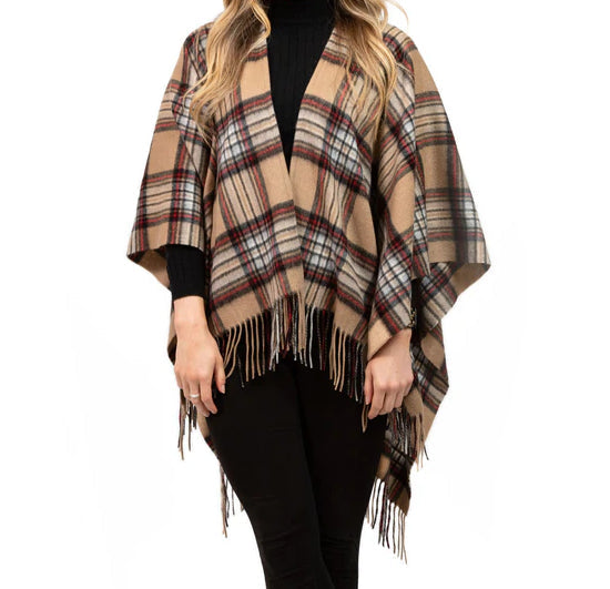 Women's Tartan Cashmere Mini Cape