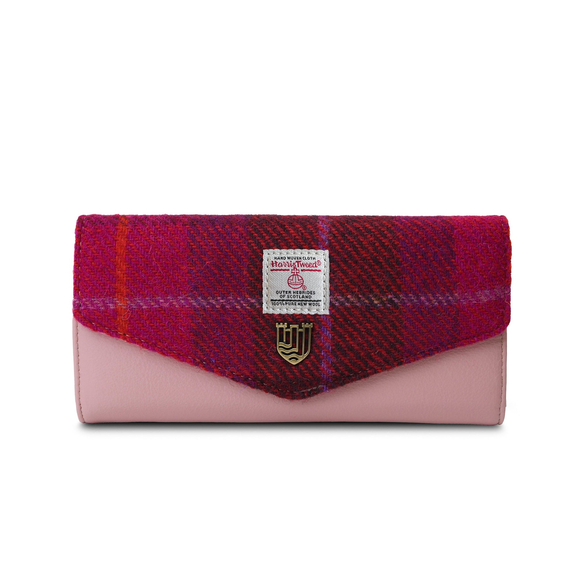 Large Clasp Purse With Chestnut Herringbone Harris Tweed®