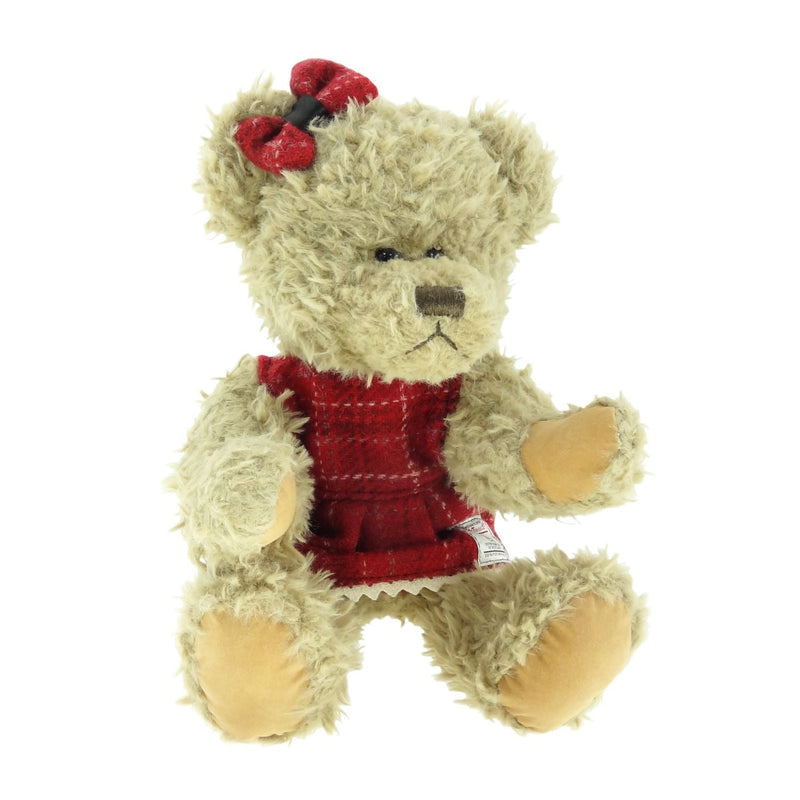 35cm Teddy Bear with Harris Tweed Dress - 3 Colours