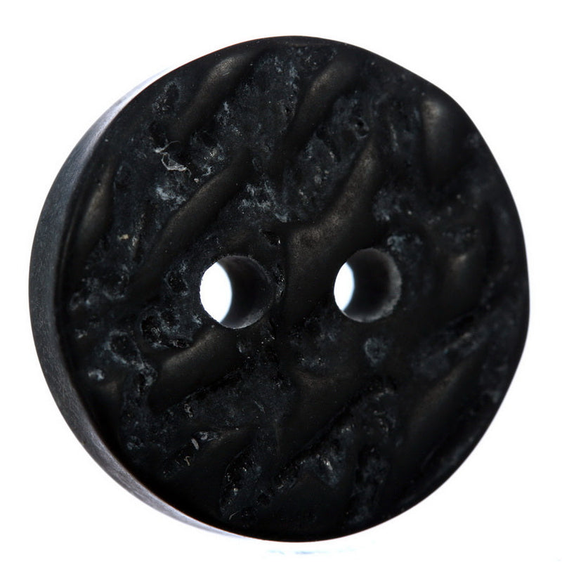 Black Imitation Horn Button - Large