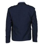 Tweed Argyle Jacket and 5 Button Vest - Navy Tweed