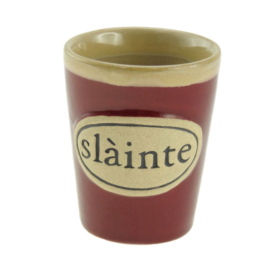 Stoneware Shot Cup - Slainte - 3 Colours