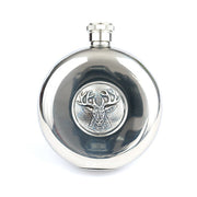 5oz Stainless Steel Hip Flask Set - Stag - Polished/Matt Finish