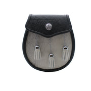 Semi Dress Celtic Boss Sporran - Natural Calfskin