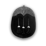 Full Dress Sporran - Stag Design - Black Seal Skin - 2 Finishes