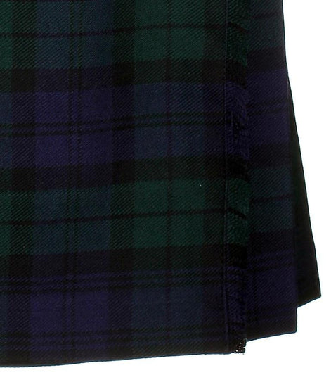 Girls Polyviscose Kilt, Black Watch