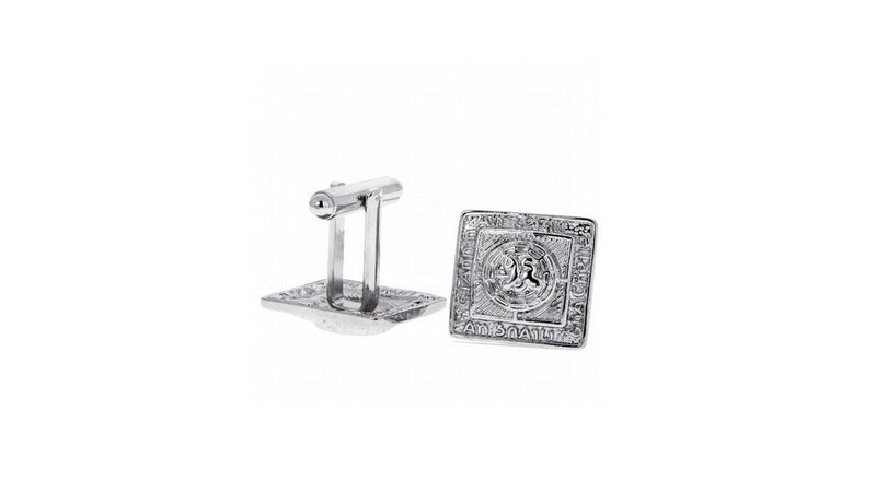 Prince Charlie Button Style Cufflinks - Chrome Finish