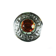 Thistle Stone Plaid Brooch - Chrome Finish - 4 Colours